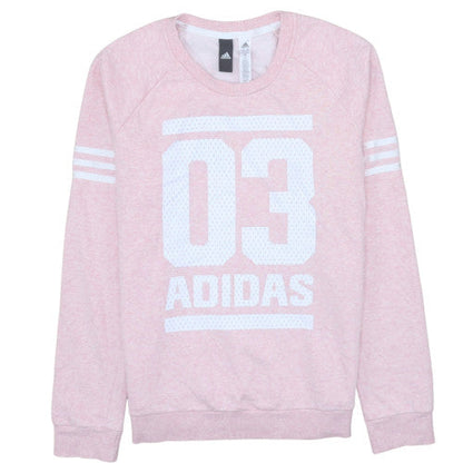 Womens UK Size M Adidas Pink Pullover Sweatshirt