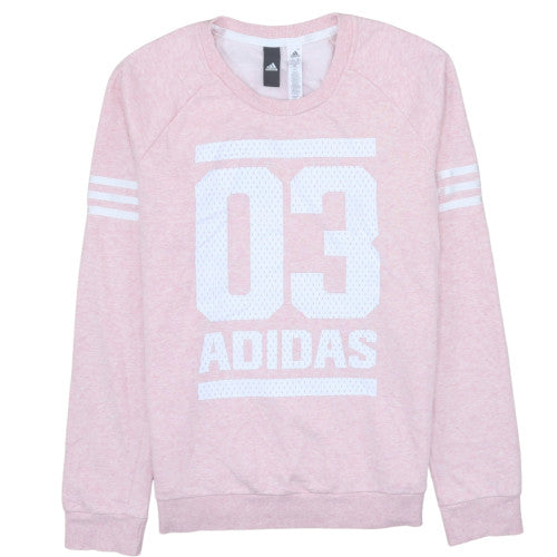 Womens UK Size M Adidas Pink Pullover Sweatshirt