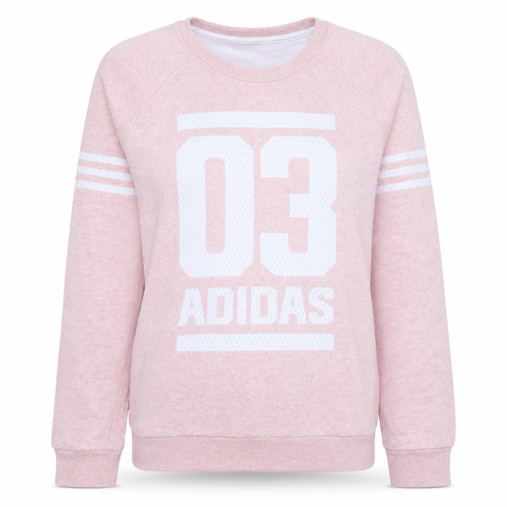 Womens UK Size M Adidas Pink Pullover Sweatshirt