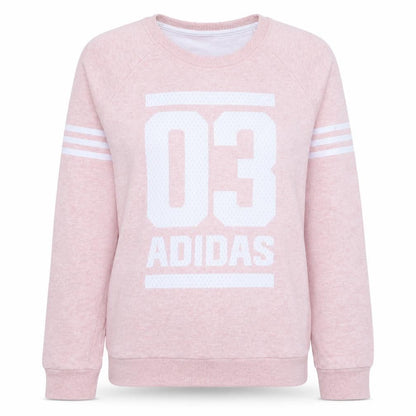 Womens UK Size M Adidas Pink Pullover Sweatshirt