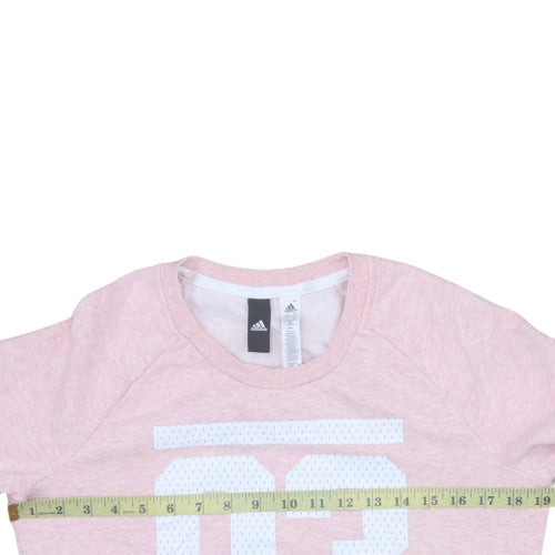 Womens UK Size M Adidas Pink Pullover Sweatshirt