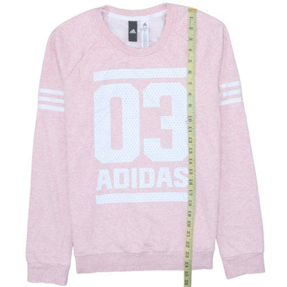 Womens UK Size M Adidas Pink Pullover Sweatshirt