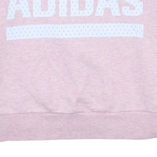 Womens UK Size M Adidas Pink Pullover Sweatshirt