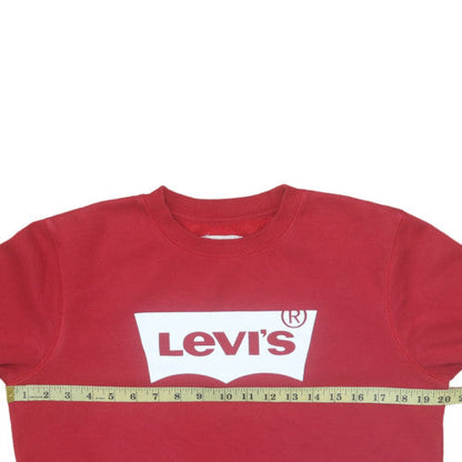 Levi's Boys Red Graphic Logo Pullover Sweatshirt 16 Years