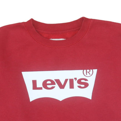 Levi's Boys Red Graphic Logo Pullover Sweatshirt 16 Years