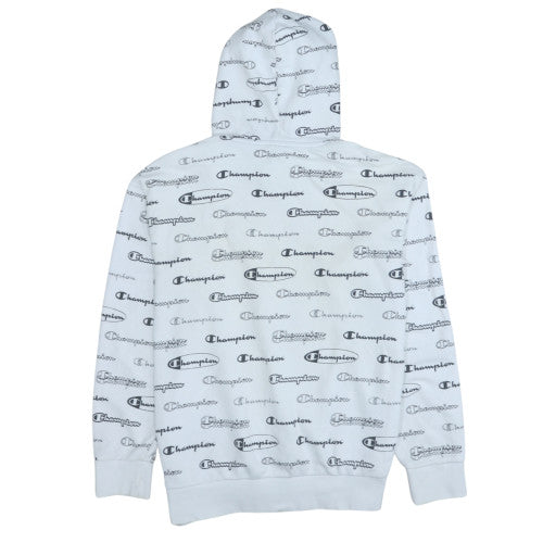 Mens UK Size M Champion White Pullover Hoodie