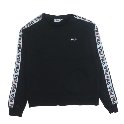 Womens UK Size S FILA Black Pullover Sweatshirt