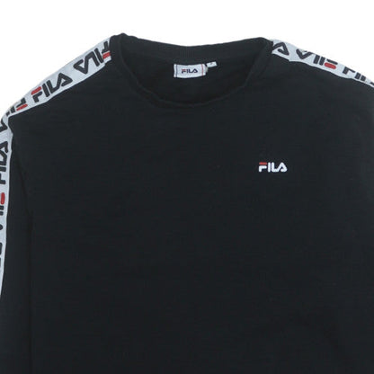 Womens UK Size S FILA Black Pullover Sweatshirt