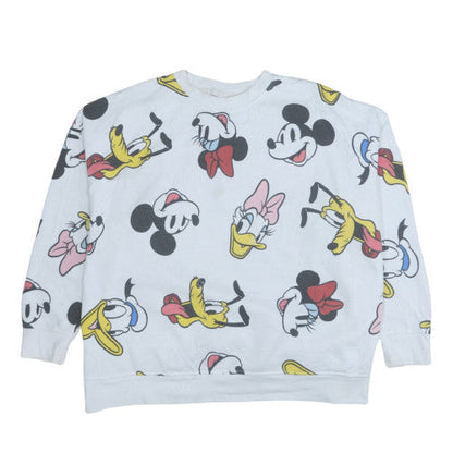Womens UK Size 22/24 Disney White Pullover Sweatshirt