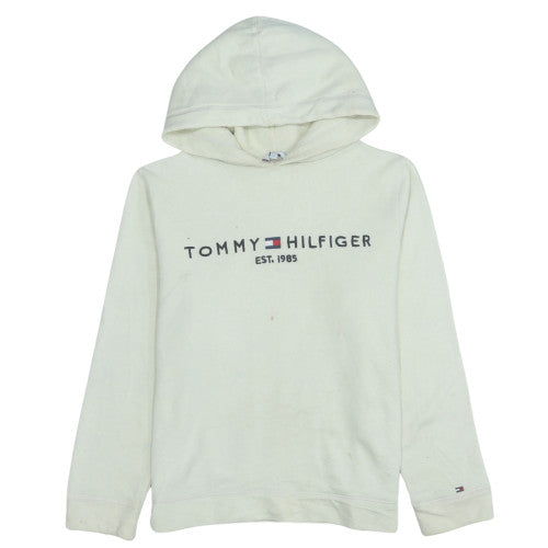 Mens UK Size L Tommy Hilfiger White Pullover Hoodie