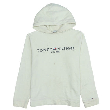 Mens UK Size L Tommy Hilfiger White Pullover Hoodie