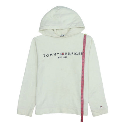 Mens UK Size L Tommy Hilfiger White Pullover Hoodie