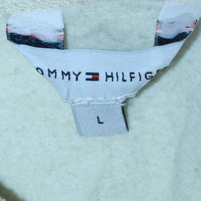 Mens UK Size L Tommy Hilfiger White Pullover Hoodie
