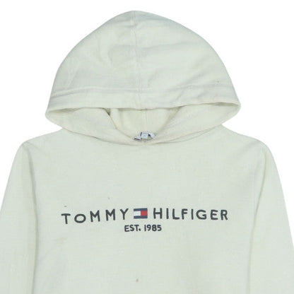 Mens UK Size L Tommy Hilfiger White Pullover Hoodie