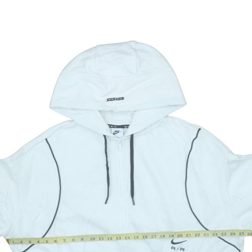 Womens UK Size XL Nike White Full Zip Hoodie