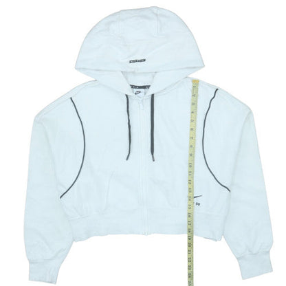 Womens UK Size XL Nike White Full Zip Hoodie
