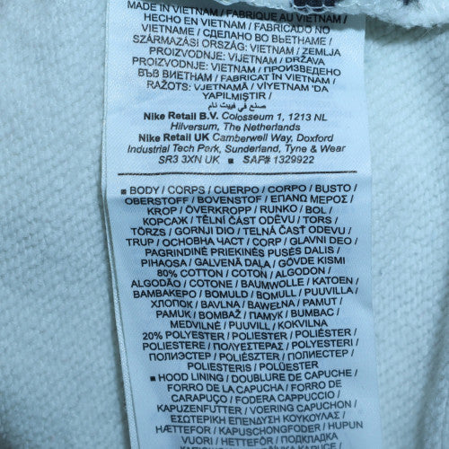 Womens UK Size XL Nike White Full Zip Hoodie