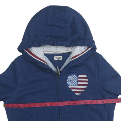 Womens UK Size M Hilfiger Denim Blue Full Zip Hoodie