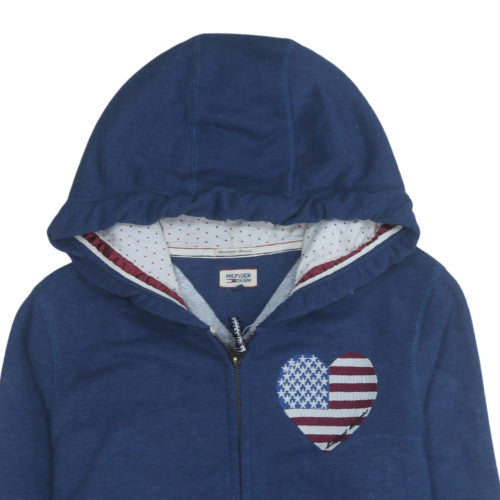 Womens UK Size M Hilfiger Denim Blue Full Zip Hoodie