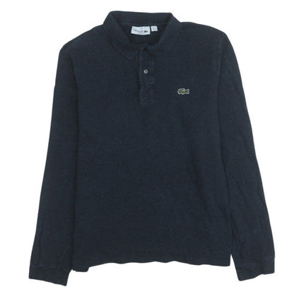 Lacoste Men's Black Long Sleeve Classic Fit Cotton Polo Shirt L