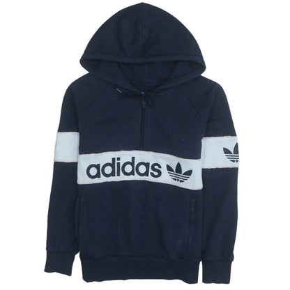 Womens UK Size 10 adidas Blue Pullover Hoodie