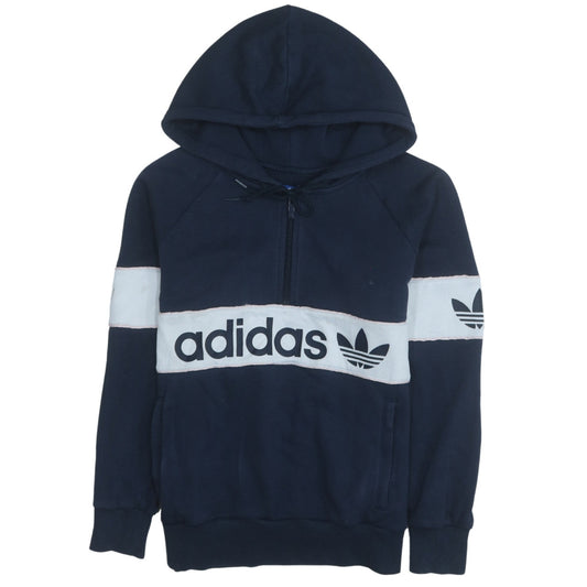 Womens UK Size 10 adidas Blue Pullover Hoodie