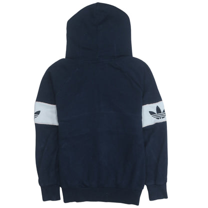 Womens UK Size 10 adidas Blue Pullover Hoodie