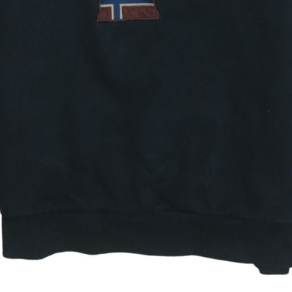 Mens UK Size M Napapijri Black Pullover Hoodie