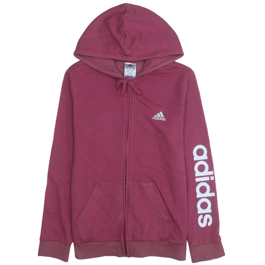 Womens UK Size M Adidas Purple Full Zip Hoodie