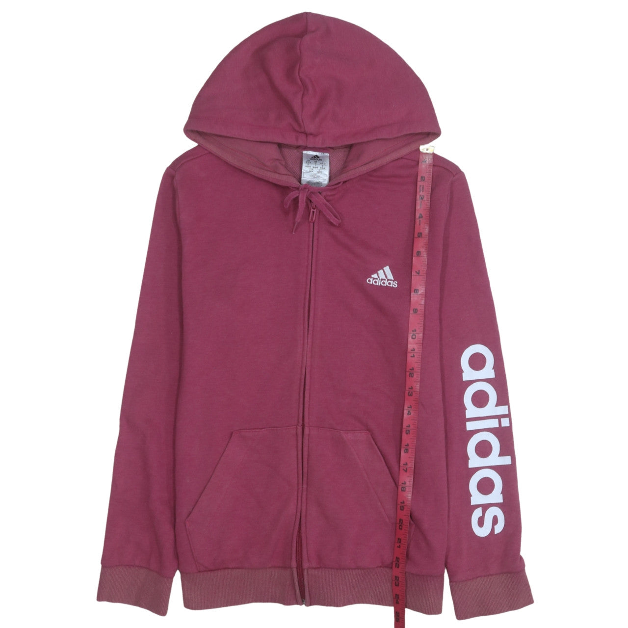 Womens UK Size M Adidas Purple Full Zip Hoodie