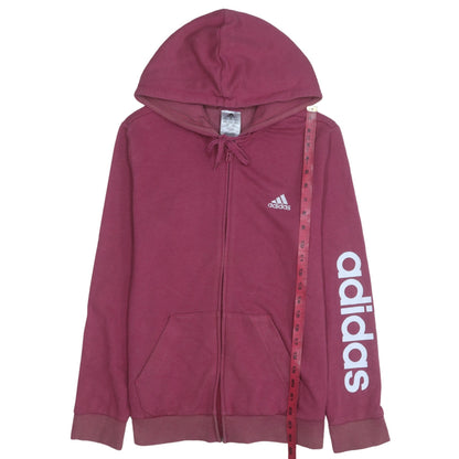 Womens UK Size M Adidas Purple Full Zip Hoodie