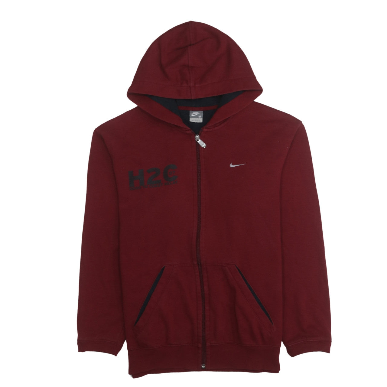 Mens UK Size M Nike Red Full Zip Hoodie