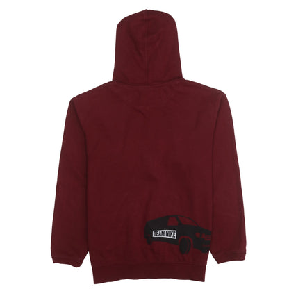 Mens UK Size M Nike Red Full Zip Hoodie