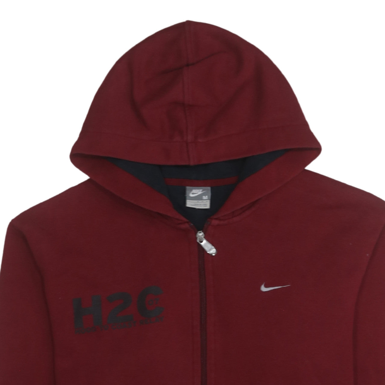 Mens UK Size M Nike Red Full Zip Hoodie