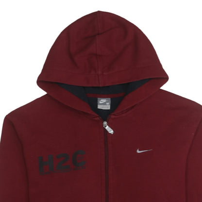 Mens UK Size M Nike Red Full Zip Hoodie