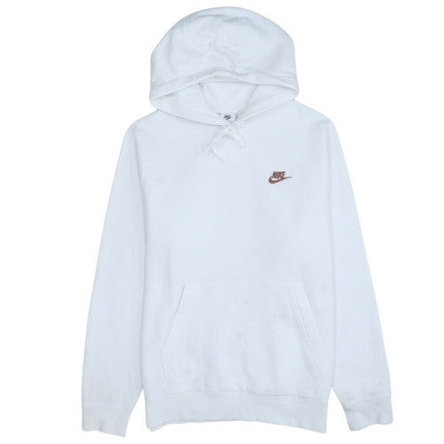 Mens UK Size S Nike White Pullover Hoodie