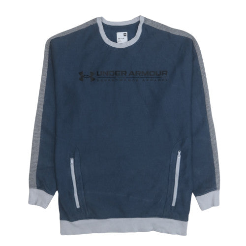Mens UK Size S Under Armour Blue Pullover Sweatshirt
