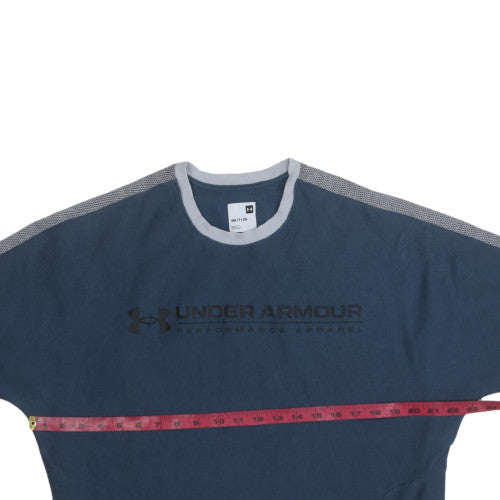 Mens UK Size S Under Armour Blue Pullover Sweatshirt