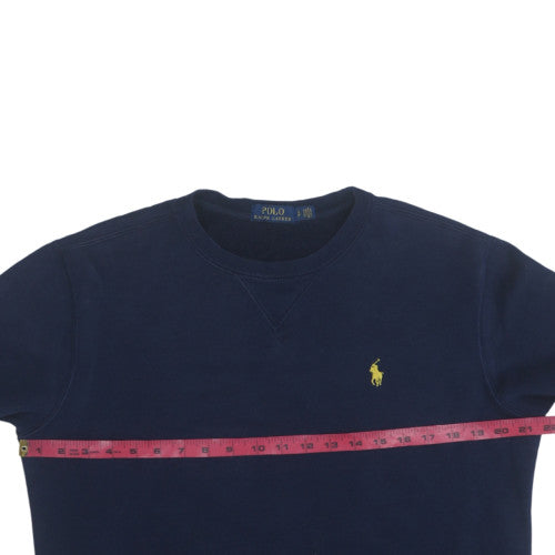 Mens UK Size S Ralph Lauren Blue Pullover Sweatshirt