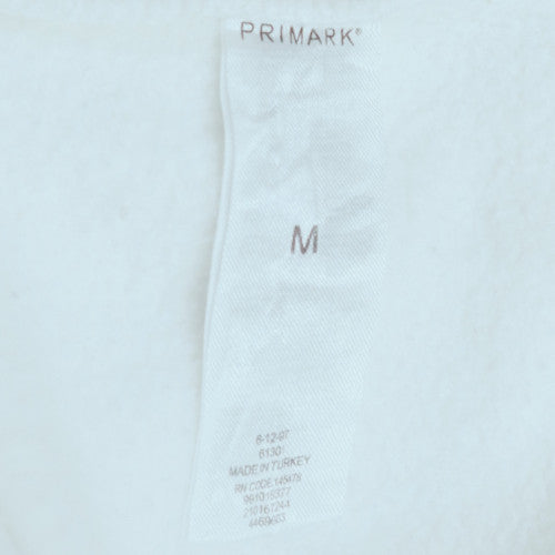 Mens UK Size M Primark White Pullover Hoodie