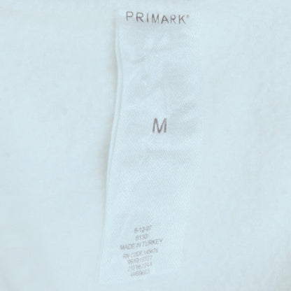 Mens UK Size M Primark White Pullover Hoodie