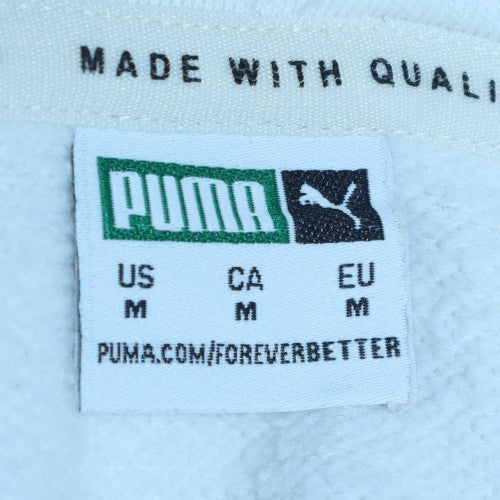 Womens UK Size M Puma White Pullover Hoodie