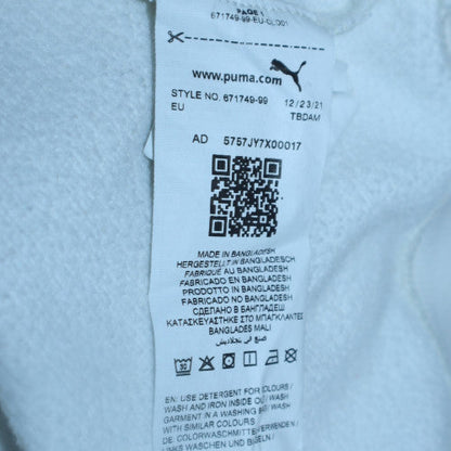 Womens UK Size M Puma White Pullover Hoodie