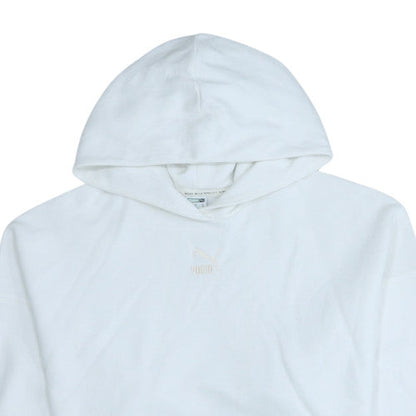 Womens UK Size M Puma White Pullover Hoodie