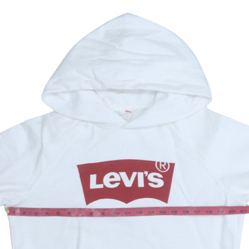 Mens UK Size XS Levi's White Pullover Hoodie