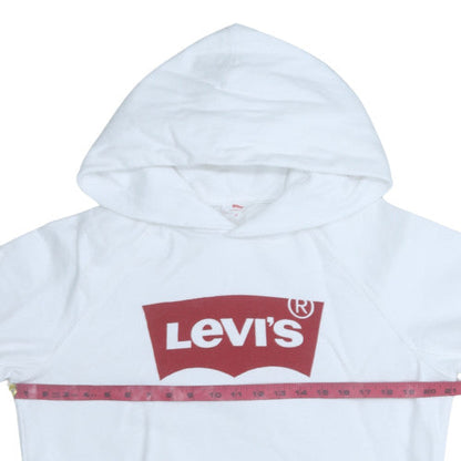 Mens UK Size XS Levi's White Pullover Hoodie