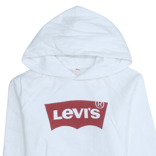 Mens UK Size XS Levi's White Pullover Hoodie