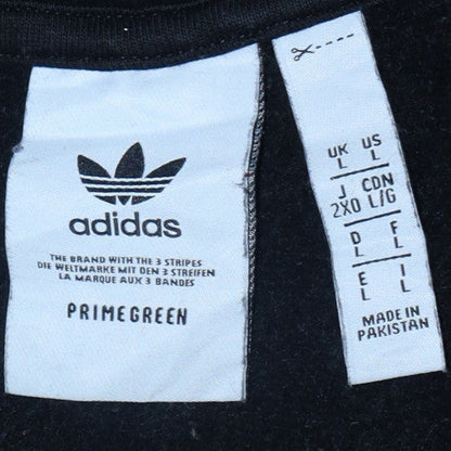 Mens UK Size L Adidas Black Pullover Hoodie