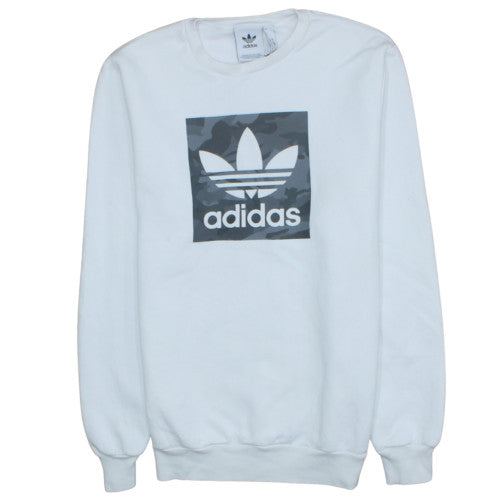Mens UK Size M adidas White Pullover Sweatshirt