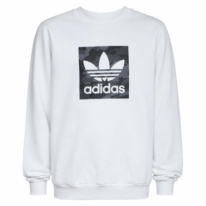 Mens UK Size M adidas White Pullover Sweatshirt
